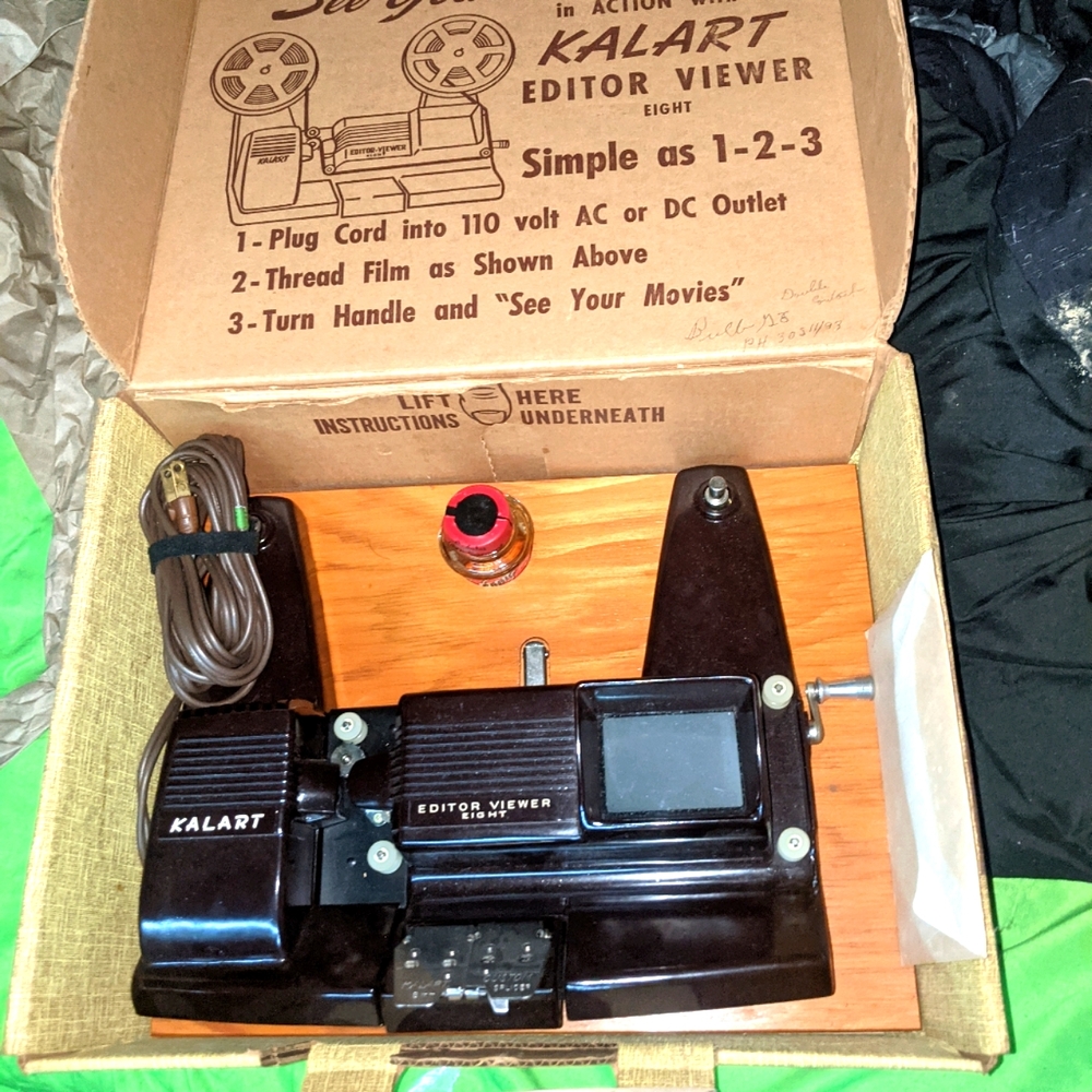 Kalart 8mm Film Movie Editor Viewer Eight - Original Box